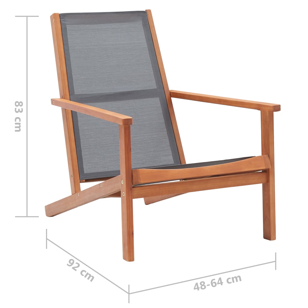 Garden Chair | Grey | Solid eucalyptus wood | Medium | Garden Chair
