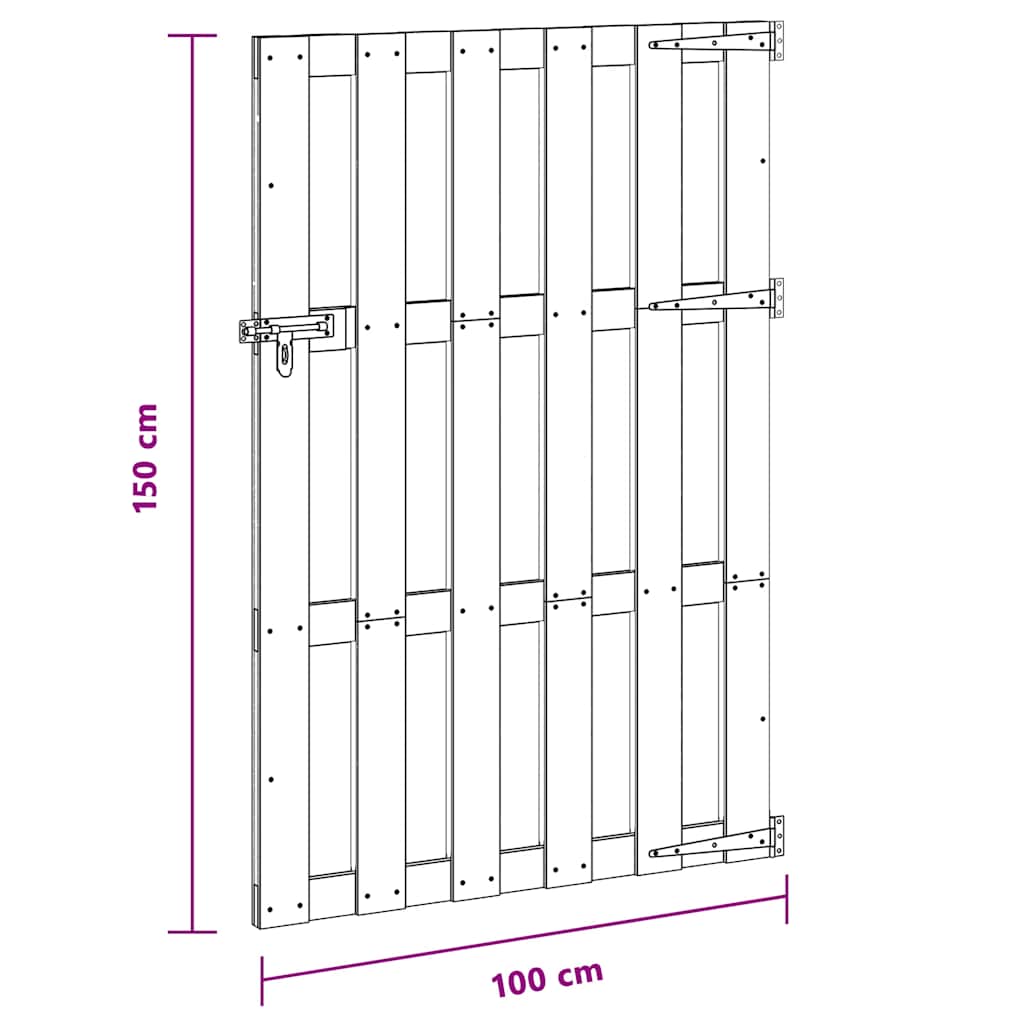Garden Gate WPC 100x150 cm Grey