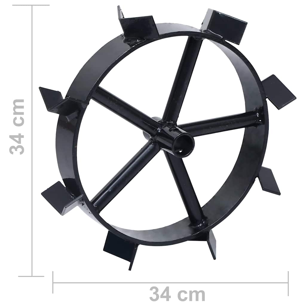 Metal Wheels for 6,5 HP Petrol Tiller 2 pcs