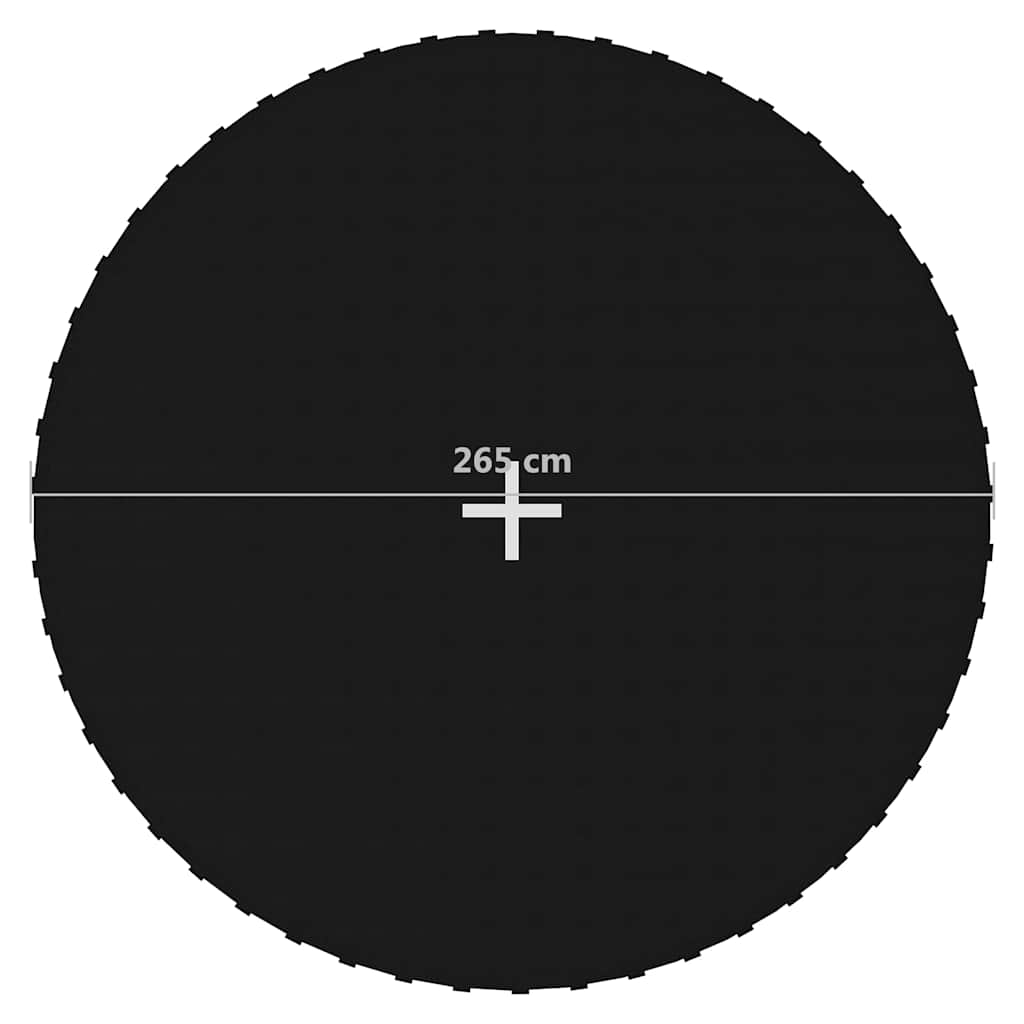 92403 vidaXL Jumping Mat Fabric Black for 10 Feet/3,05 m Round Trampoline