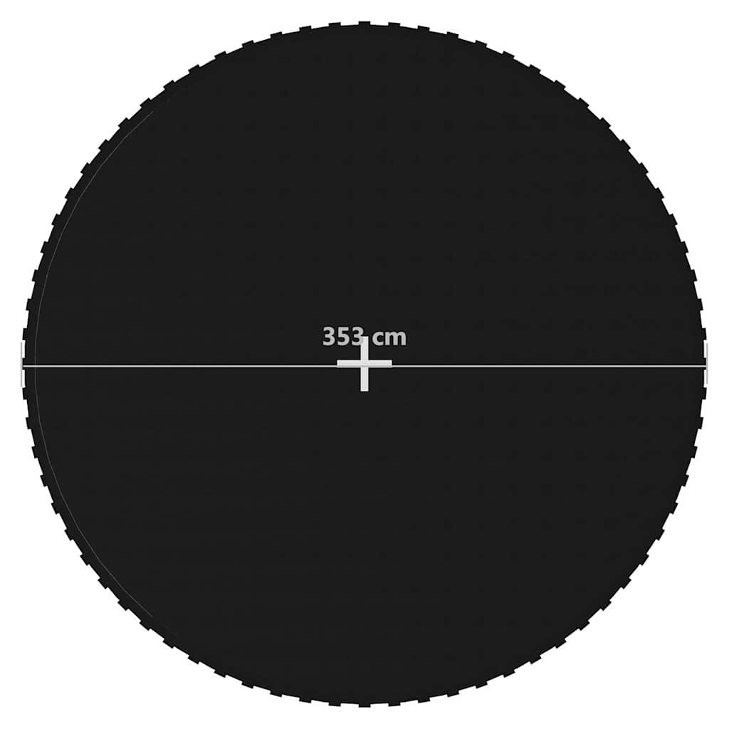 92405 vidaXL Jumping Mat Fabric Black for 13 Feet/3,96 m Round Trampoline