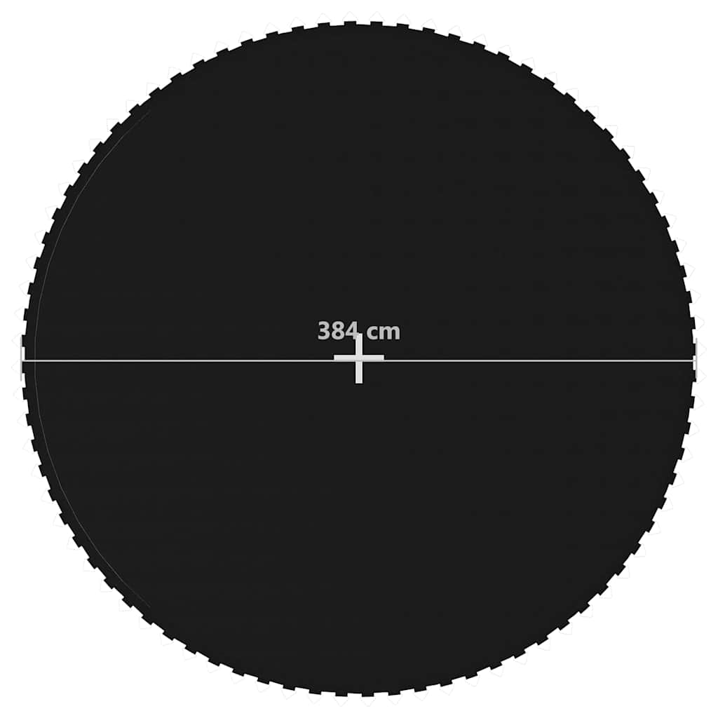 92406 vidaXL Jumping Mat Fabric Black for 14 Feet/4,27 m Round Trampoline