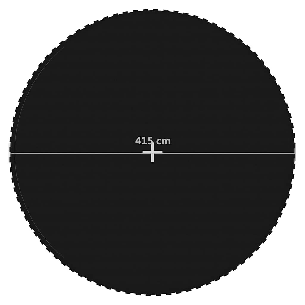 92407 vidaXL Jumping Mat Fabric Black for 15 Feet/4,57 m Round Trampoline