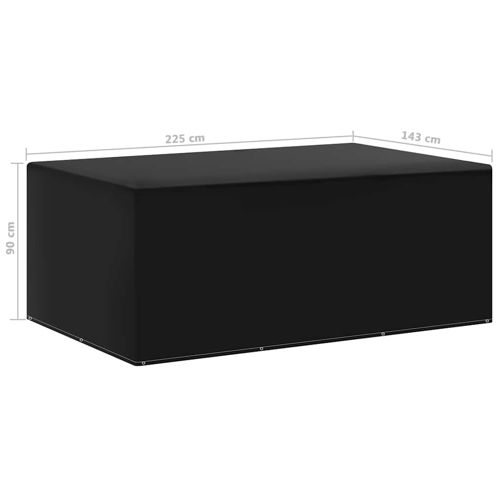48637 vidaXL Garden Furniture Cover 7 Eyelets 143x225x90 cm