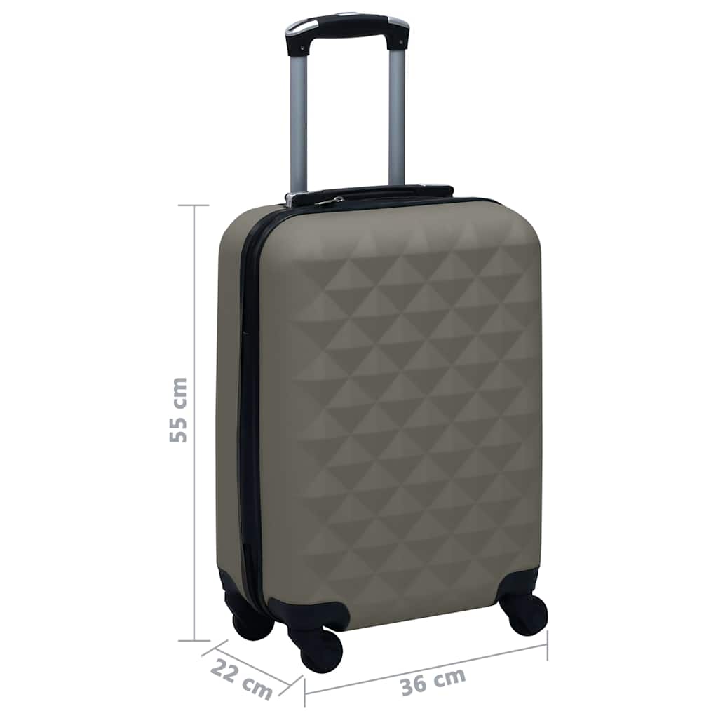 92422 vidaXL Hardcase Trolley Anthracite ABS