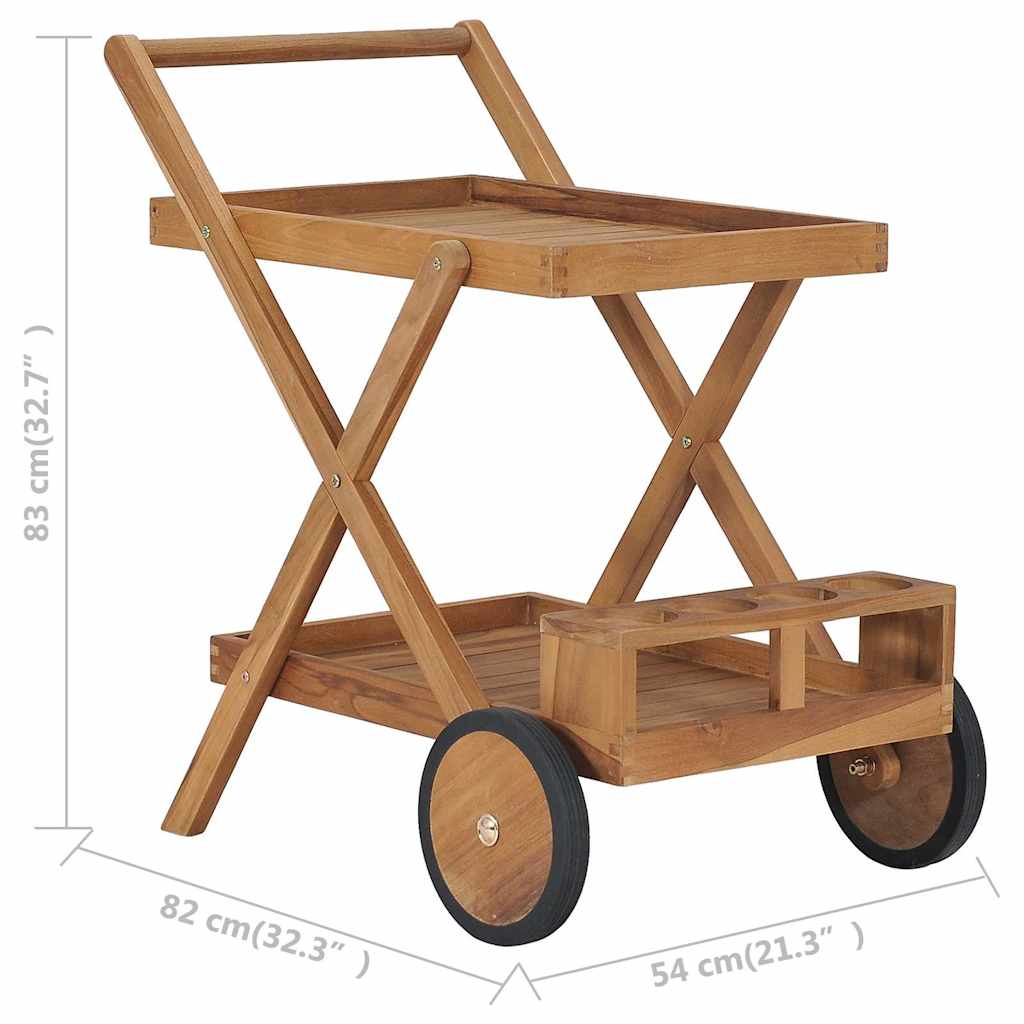 49425 vidaXL Tea Trolley Solid Teak Wood