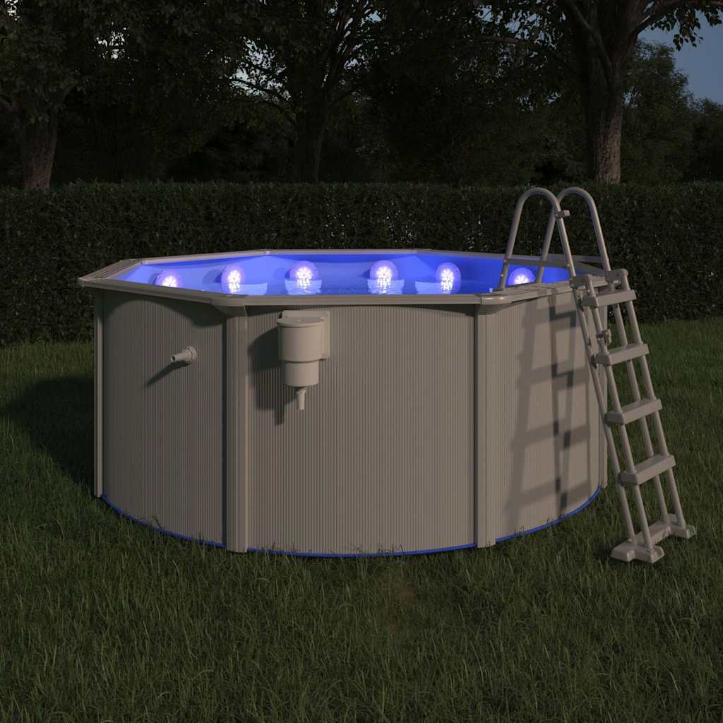 92297 vidaXL Submersible Floating Pool LED Lamp Remote Control Multi-colour