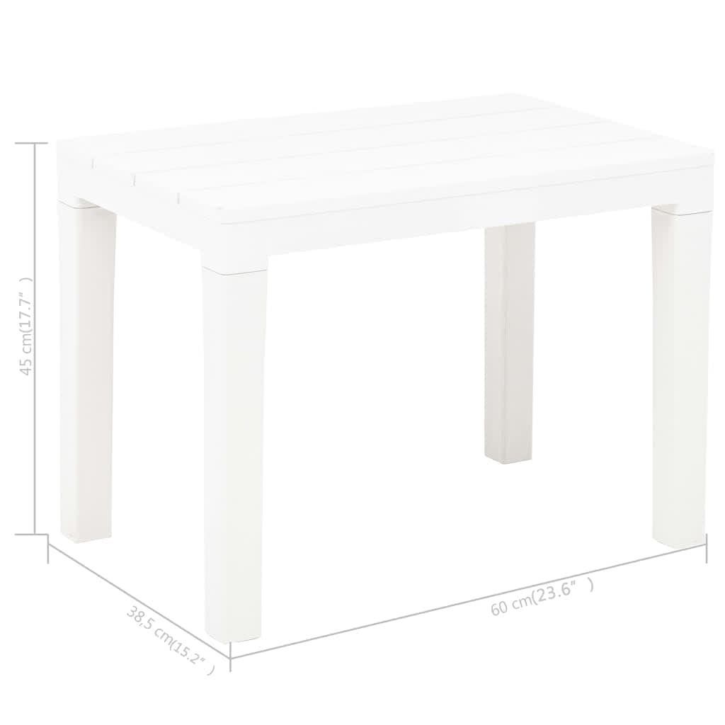 vidaXL Garden Benches 2 pcs White Plastic