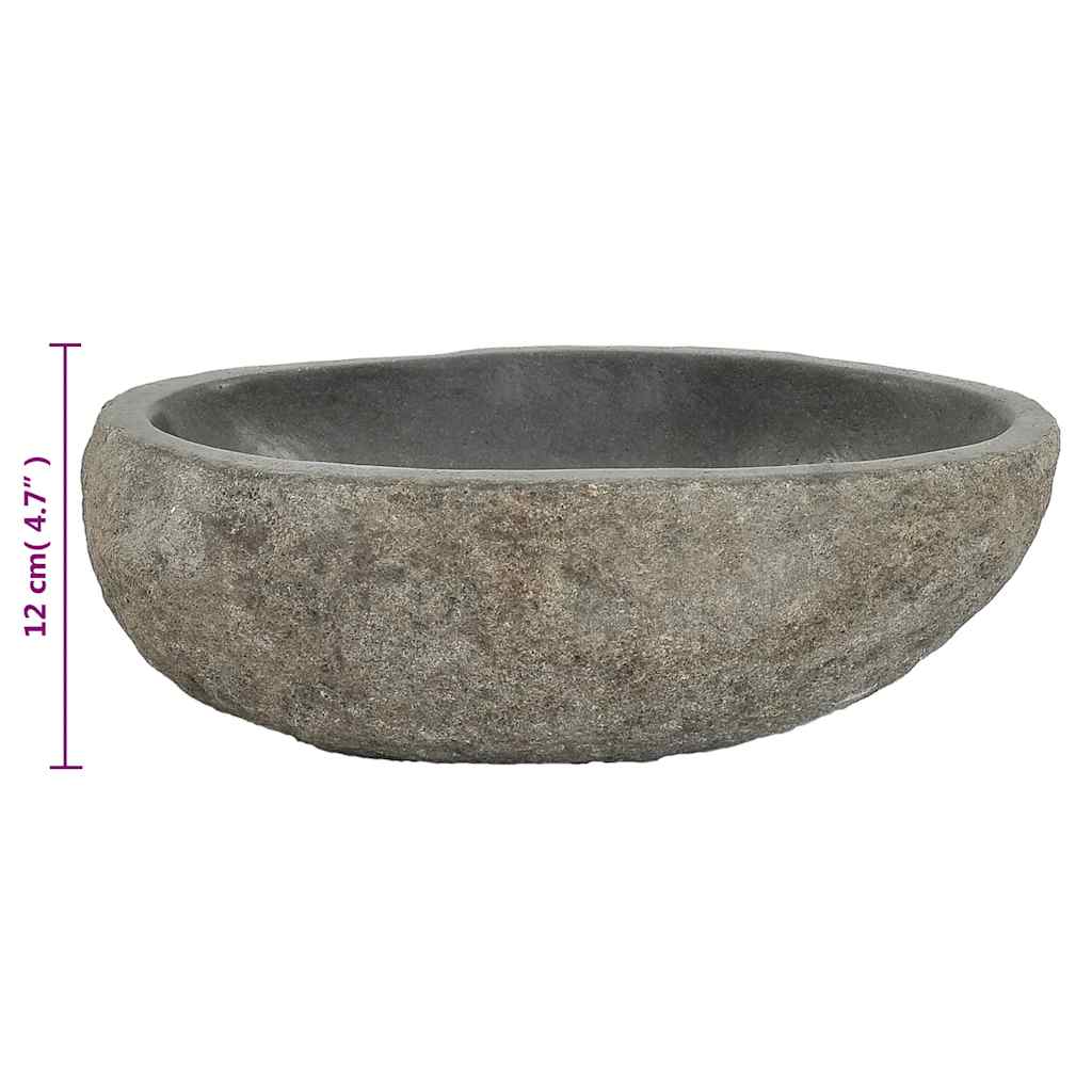 146212 vidaXL Basin River Stone Oval (29-38)x(24-31) cm