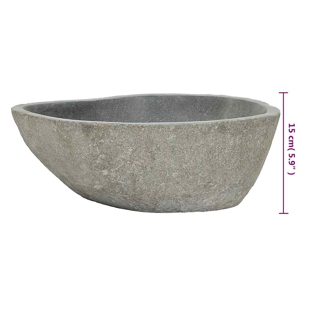 146213 vidaXL Basin River Stone Oval (37-46)x(29-36) cm