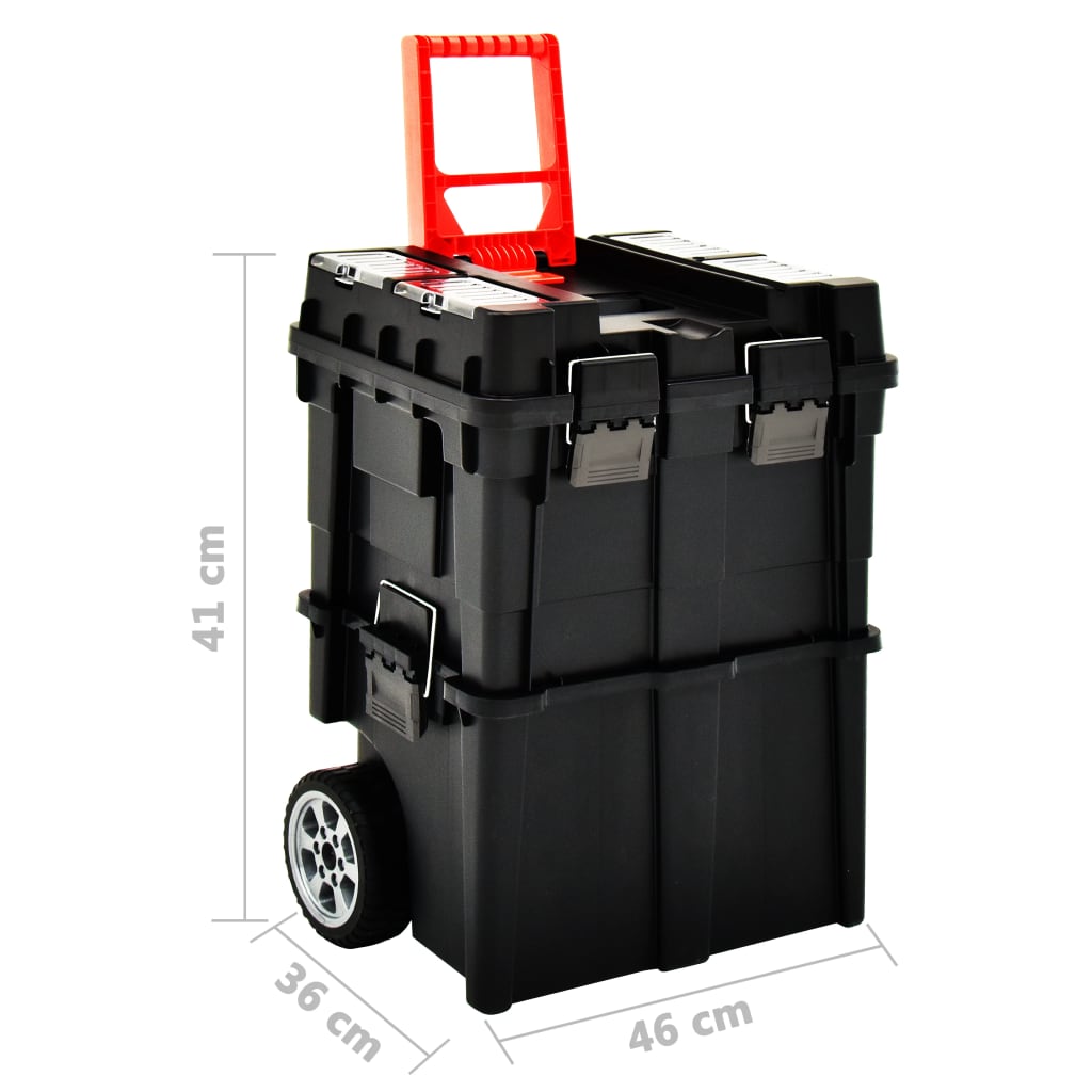 vidaXL Tool Organiser Trolley with Handle 45x36x90 cm
