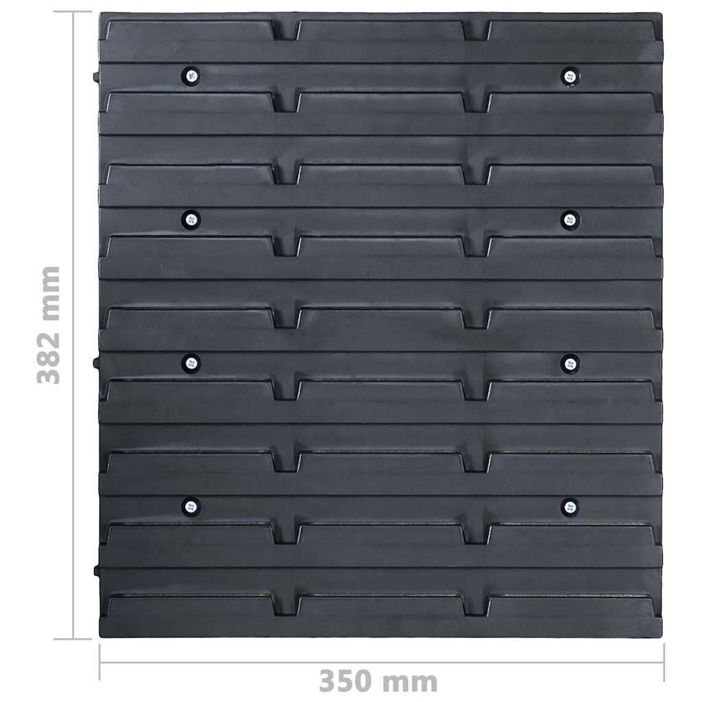 146282 vidaXL 96 Piece Storage Bin Kit with Wall Panels Blue