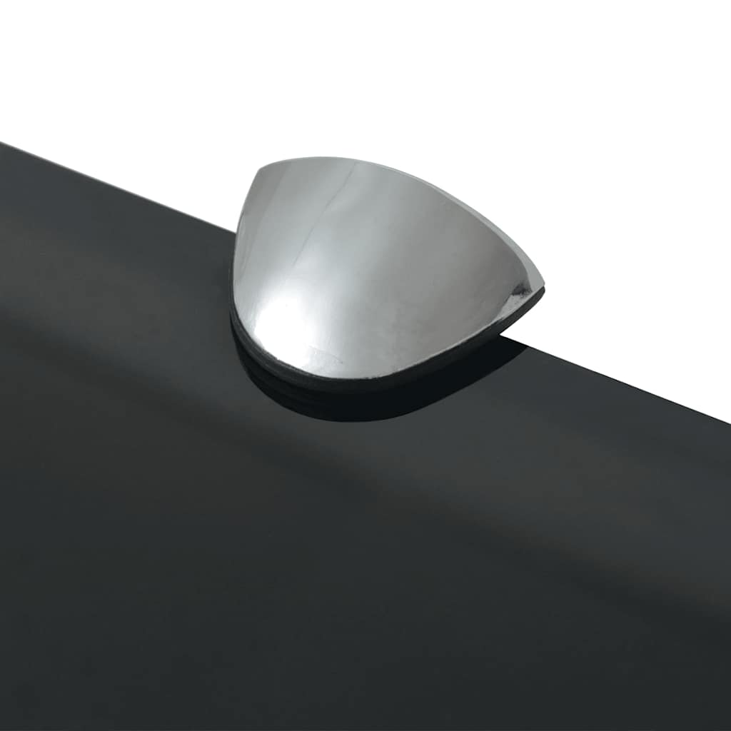 Floating Shelf | Set of 2 | Black | Tempered Safety Glass | 30x20 cm