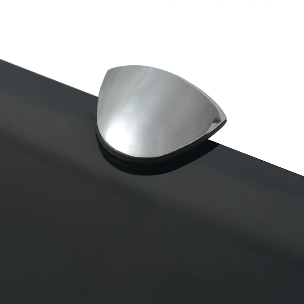 Floating Shelf | Set of 2 | Black | Tempered safety glass | 40x20cm 8mm