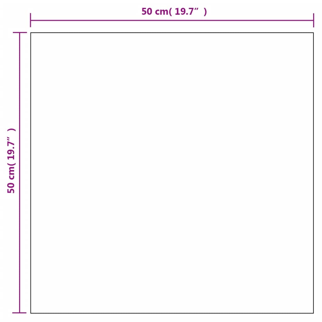 Wall Mirrors 2 pcs 50x50 cm Square Glass