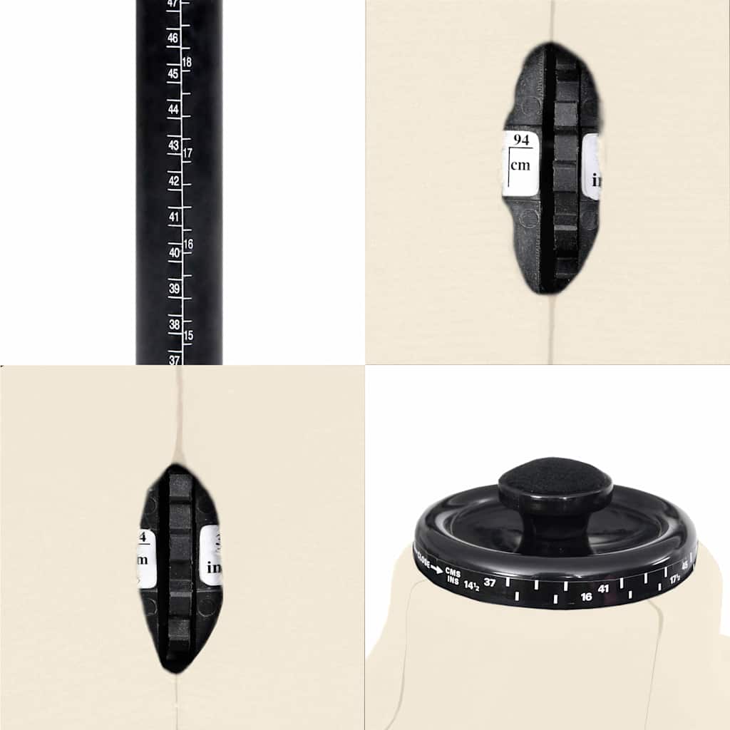288493 vidaXL Adjustable Dress Form Male Cream Size 37-45