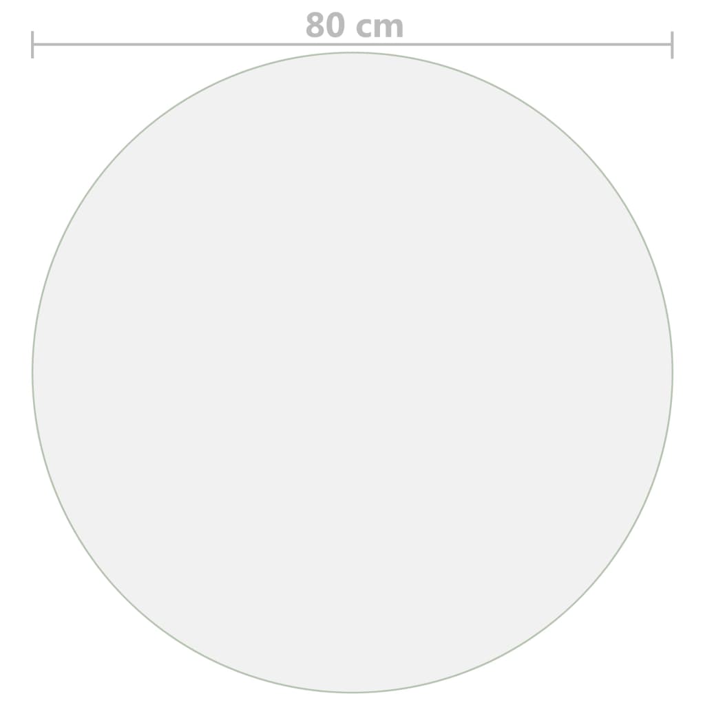 Table Protector | Transparent | PVC | 80 cm diameter | Scratch-resistant
