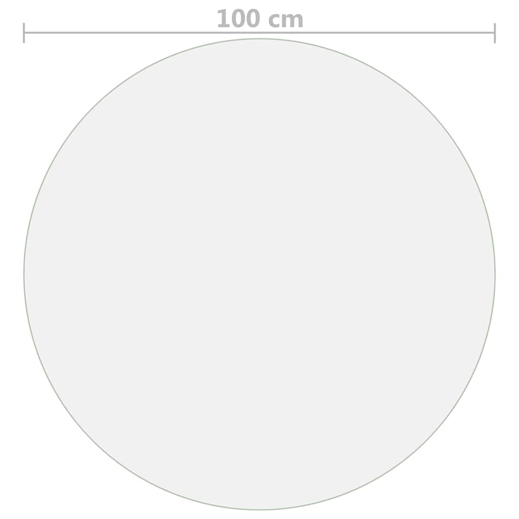 Table Protector Matte Ø 100 cm 1.6 mm PVC