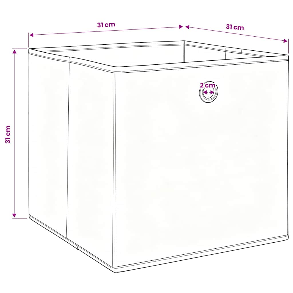 Storage Boxes 4 pcs Baby Blue 32x32x32 cm Fabric