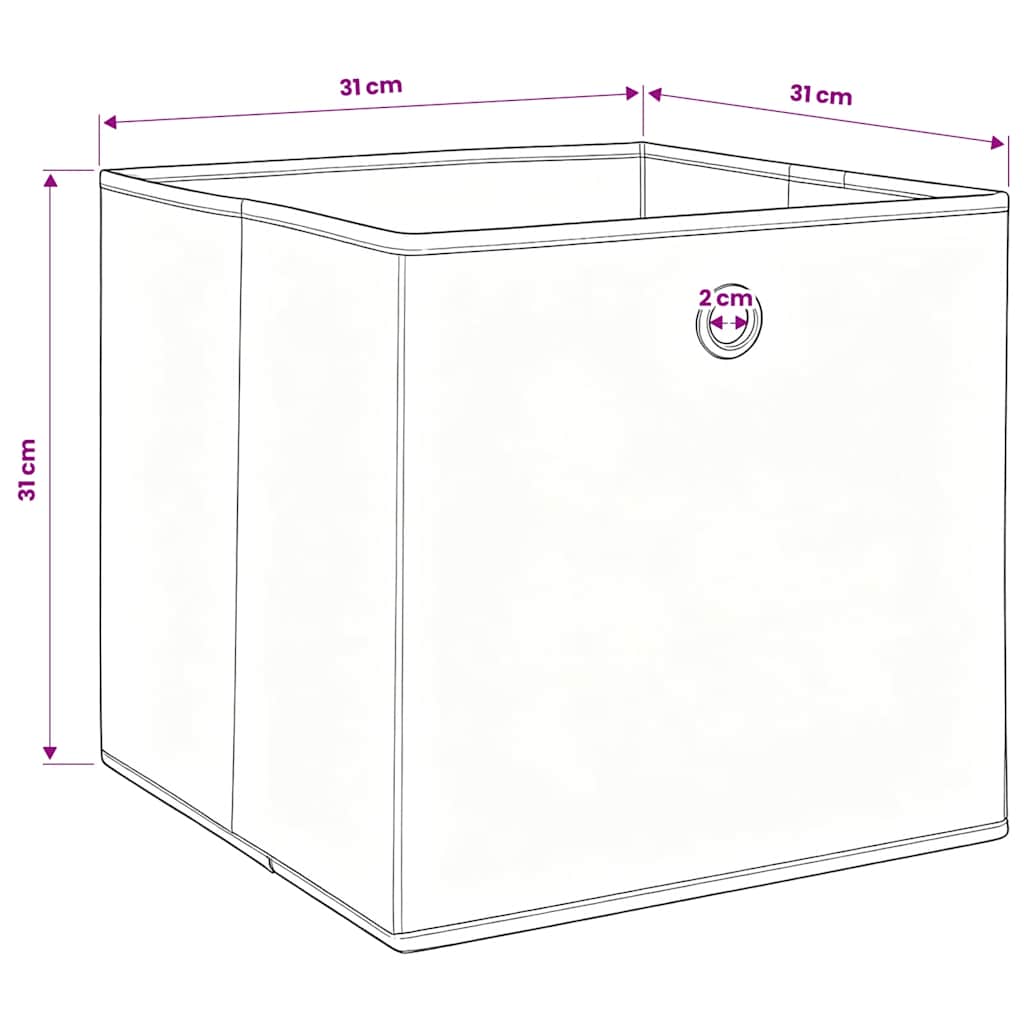 Storage Box | Set of 10 | Baby blue | Non-woven fabric (100% polyester)