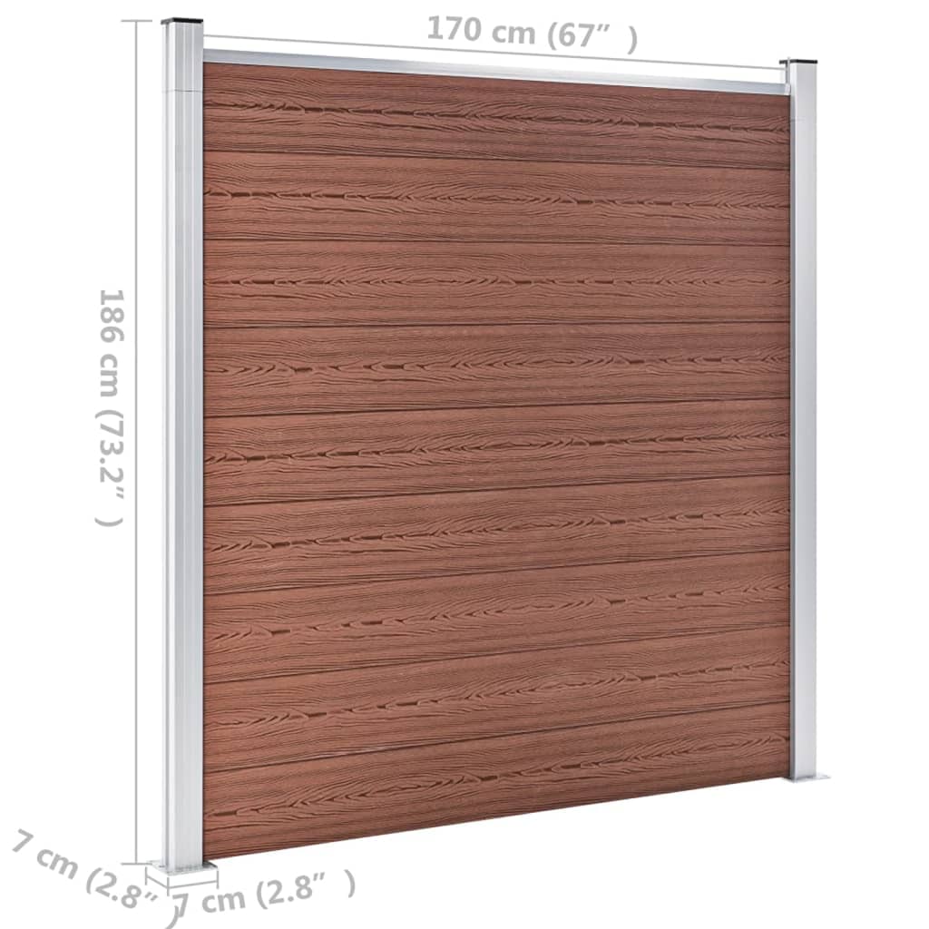 Garden Fence WPC 872x186 cm Brown