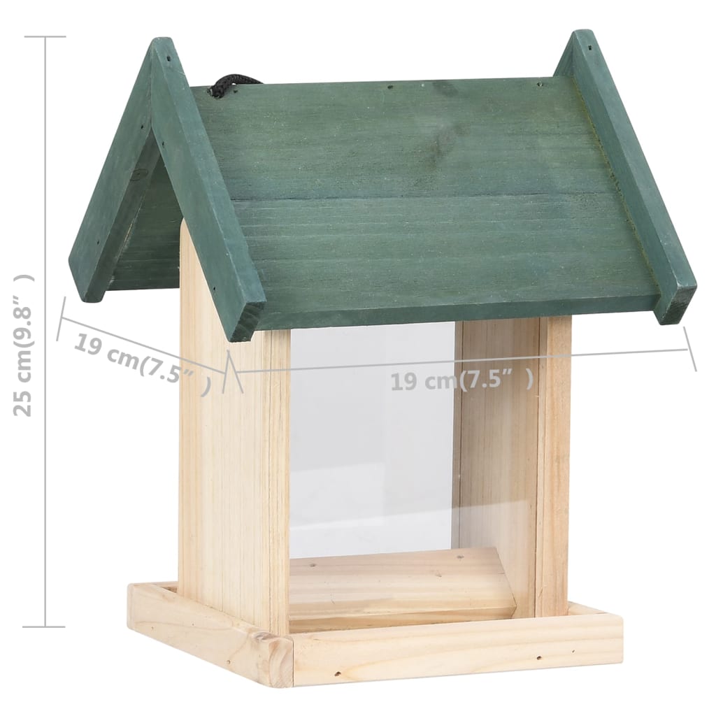 47233 vidaXL Bird Feeders 4 pcs Firwood
