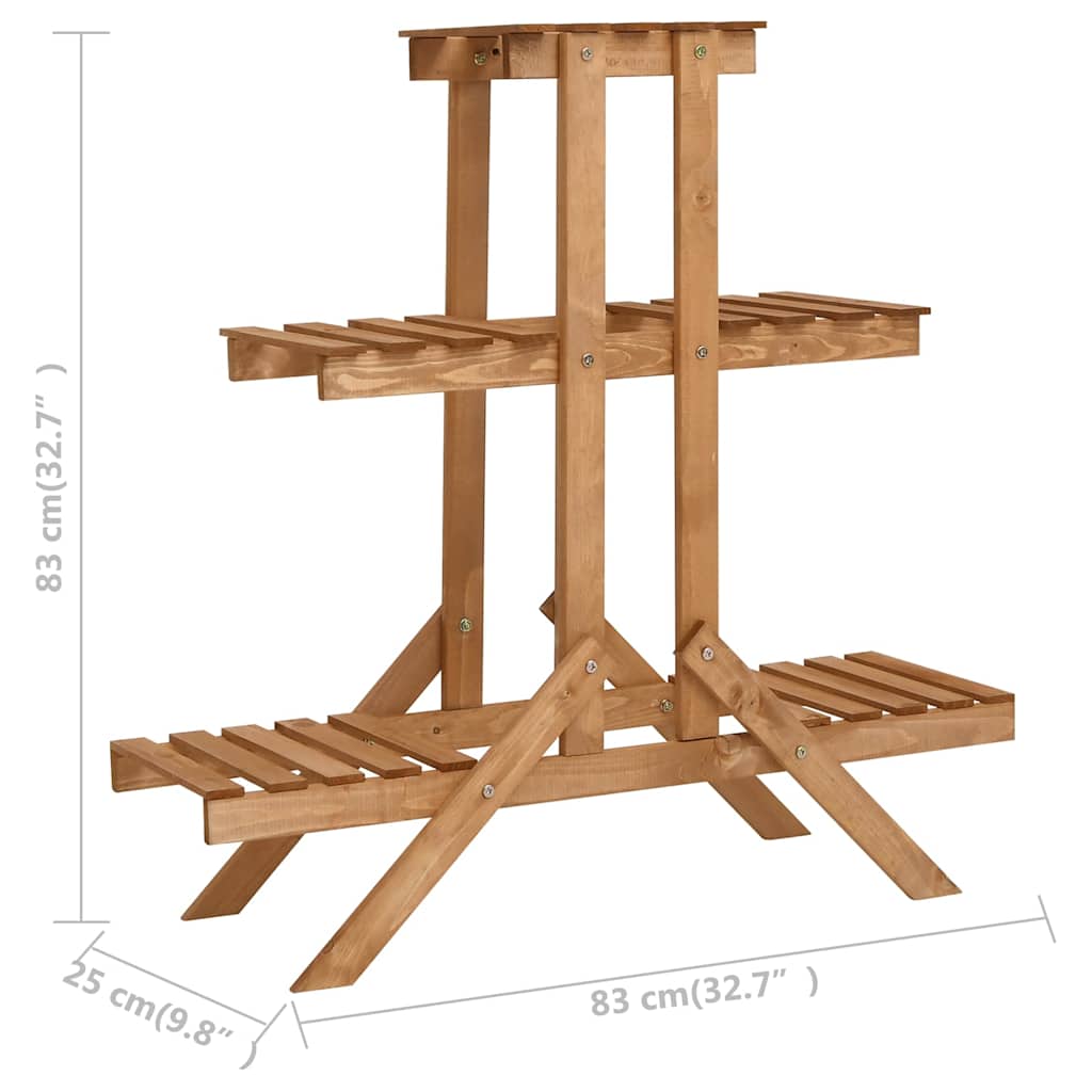 47234 vidaXL Plant Stand 83x25x83 cm Firwood