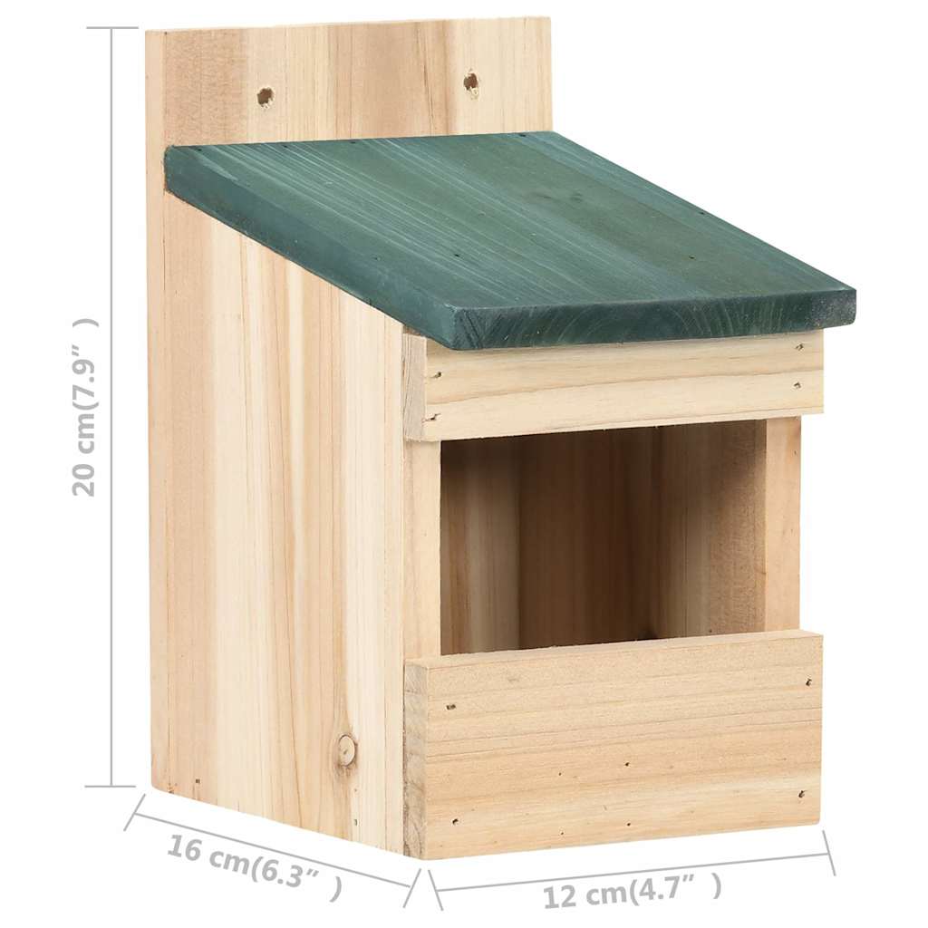 47246 vidaXL Bird Houses 4 pcs 12x16x20 cm Firwood