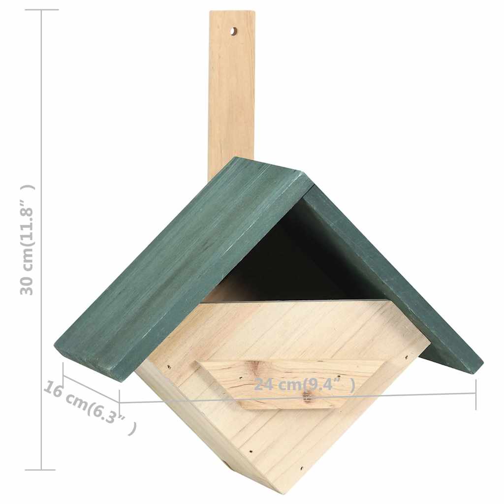 47247 vidaXL Bird Houses 4 pcs 24x16x30 cm Firwood