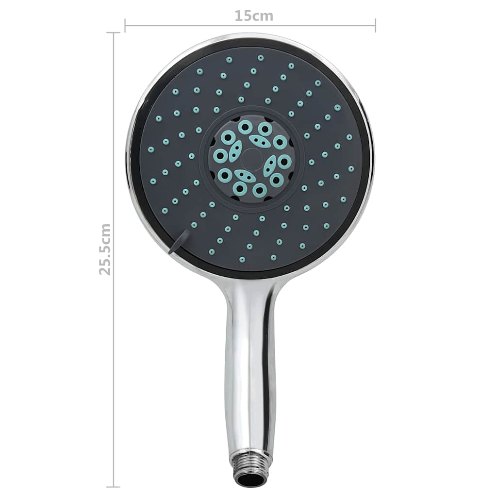 146487 vidaXL Multifunctional Handheld Shower Head with 1,5 m Hose Chrome