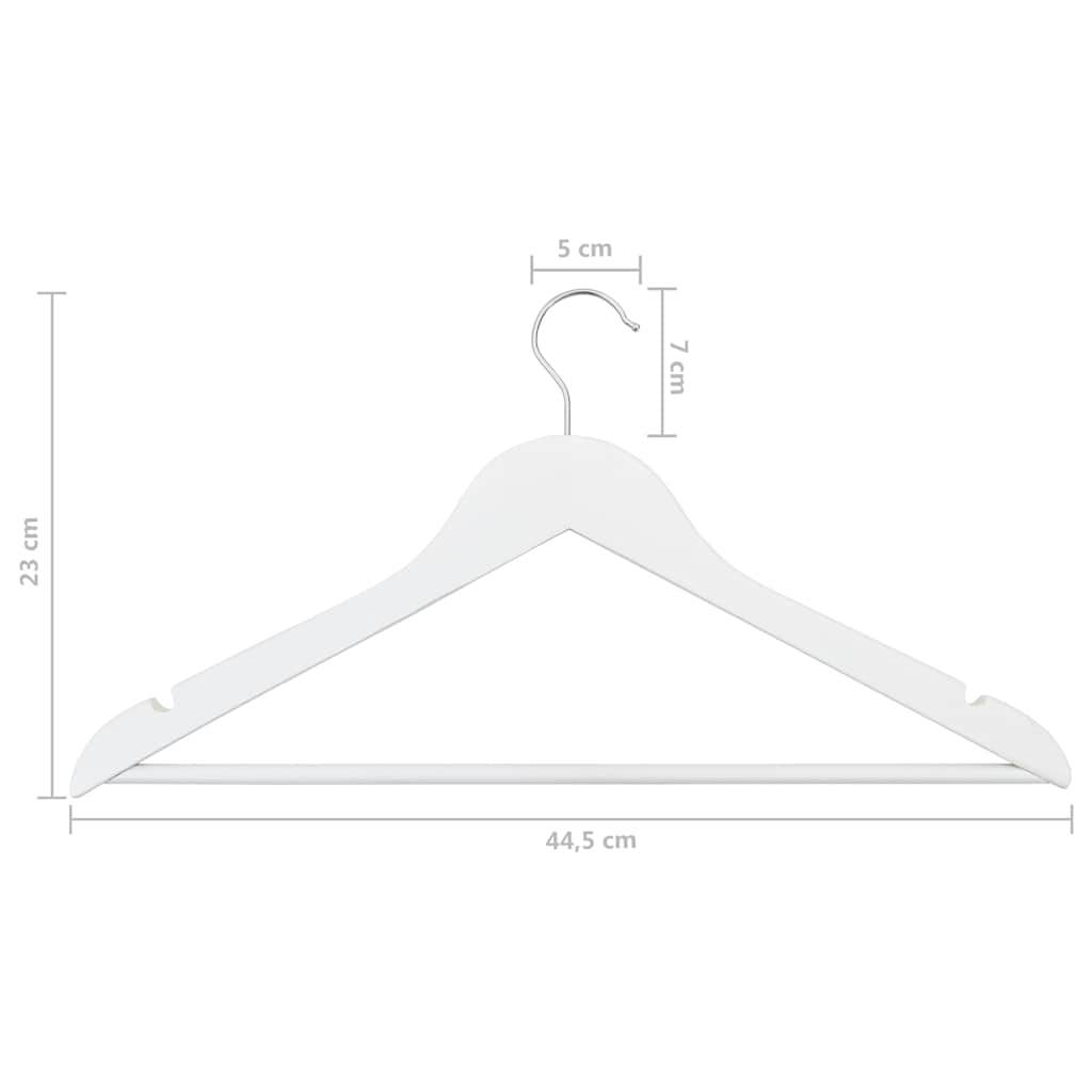 289914 vidaXL 20 pcs Clothes Hanger Set Non-slip White Hardwood