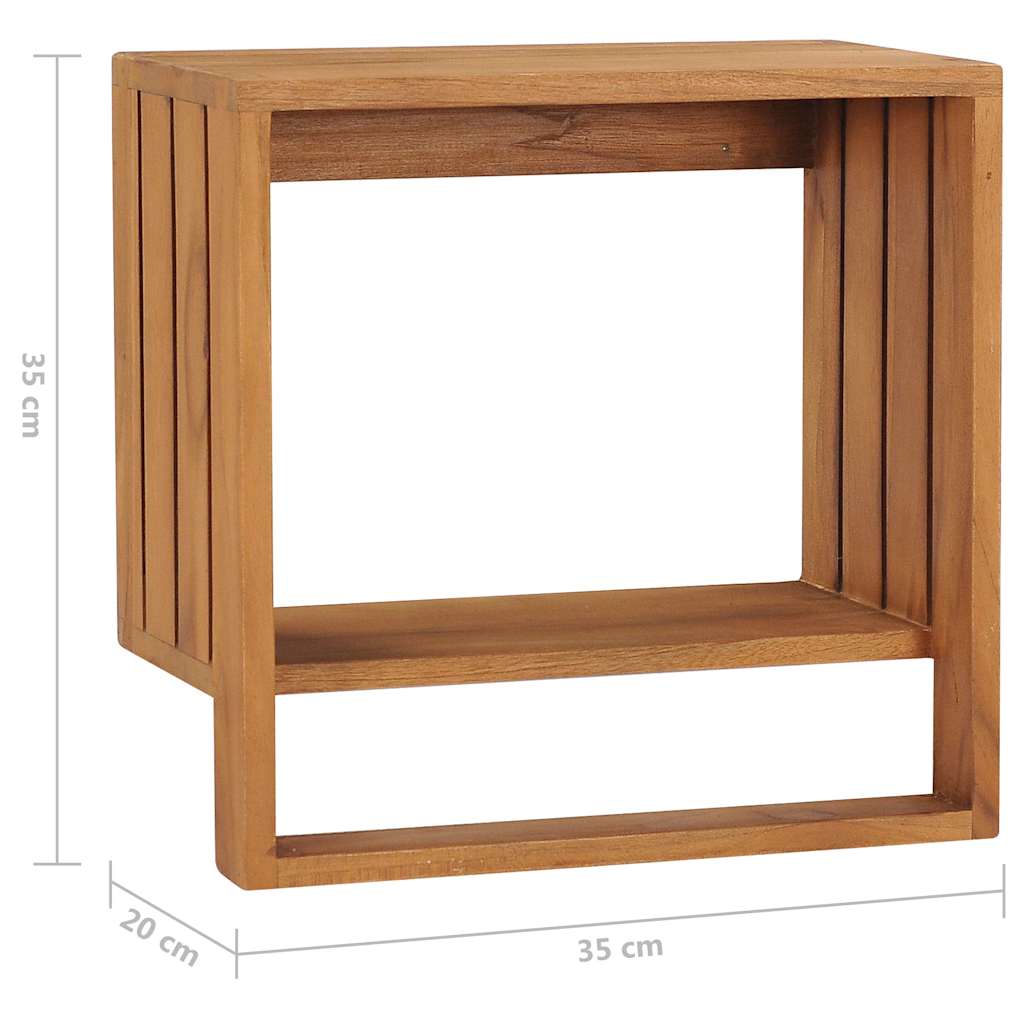289073 vidaXL Wall-mounted Towel Rack 35x20x35 cm Solid Teak Wood