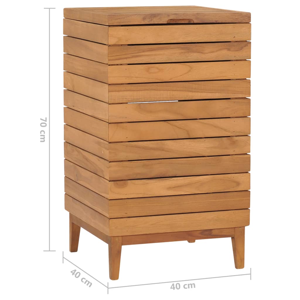 289076 vidaXL Laundry Basket 40x40x70 cm Solid Teak Wood