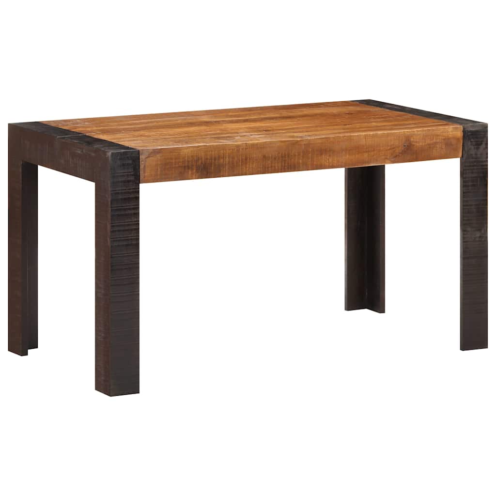 Dining Table | Natural wood tone and black | Solid rough mango wood
