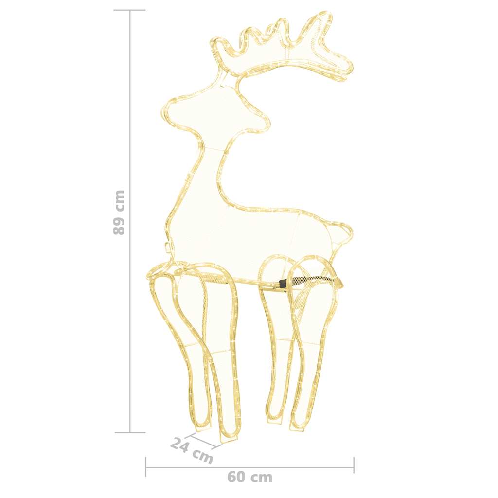 Reindeer Christmas Decoration with Mesh 306 LEDs 60x24x89cm