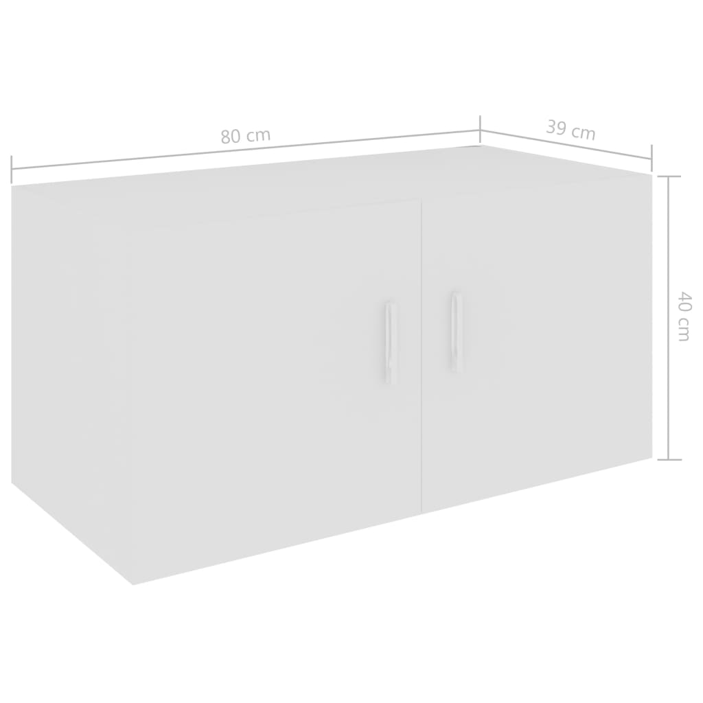 802795 vidaXL Wall Mounted Cabinet White 80x39x40 cm Engineered Wood