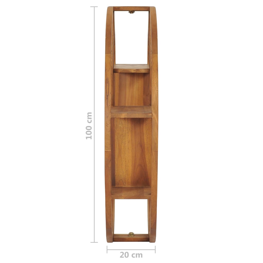 320772 vidaXL Yin Yang Wall Shelf 100x20x100 cm Solid Teak Wood