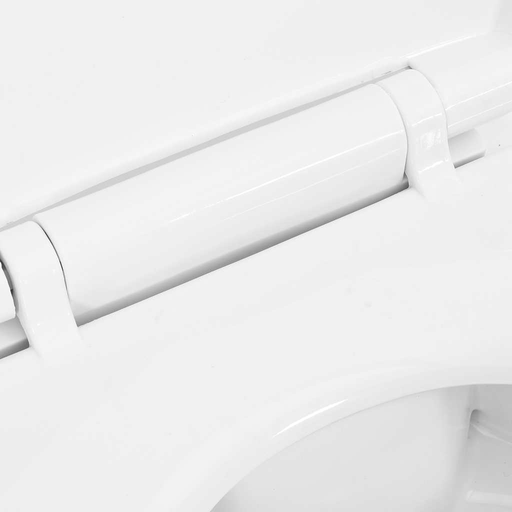 Rimless Toilet 7 cm Extra Height Soft Close Ceramic White