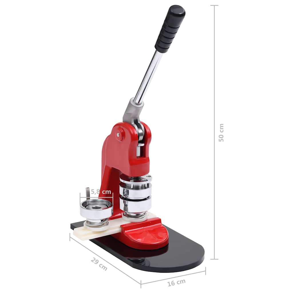 30147 vidaXL Badge Maker Machine with Circle Cutter 58 mm