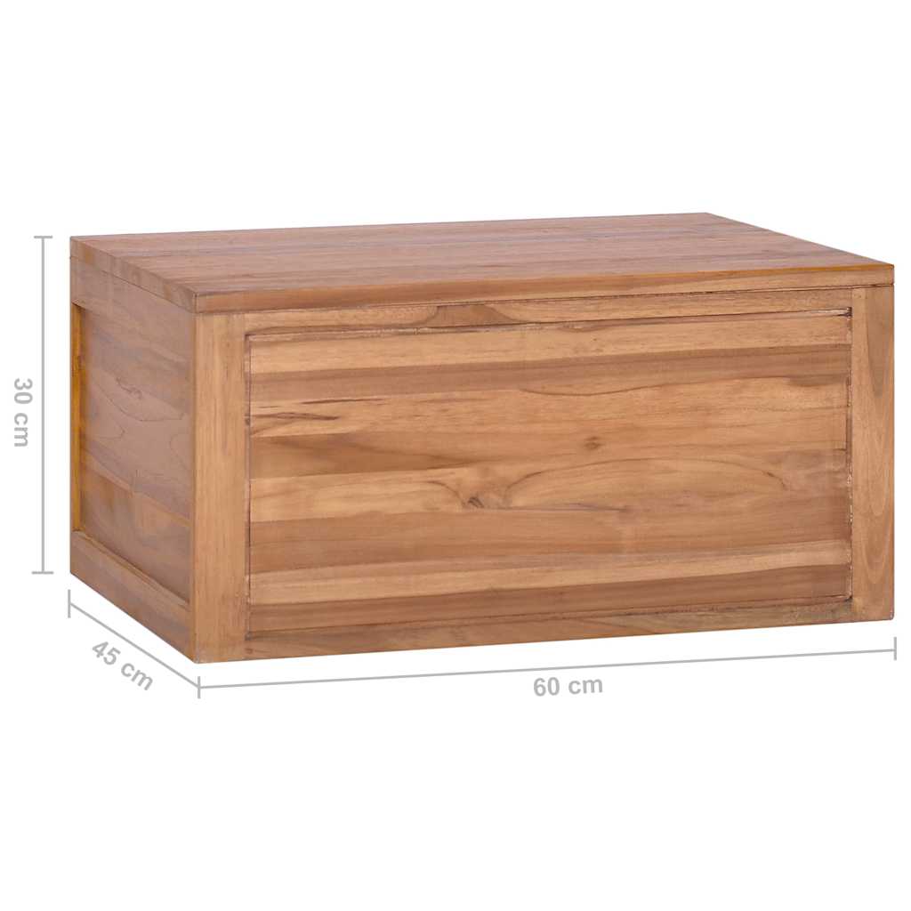 Wall-mounted Bathroom Cabinet 60x45x30 cm Solid Teak Wood
