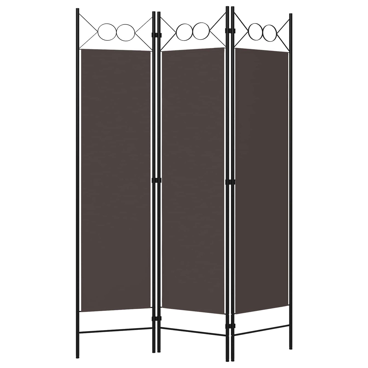 320700 vidaXL 3-Panel Room Divider Brown 120x180 cm
