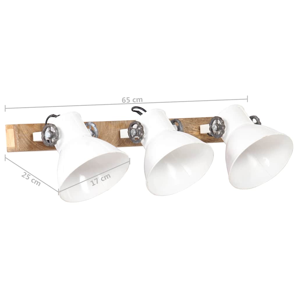 320517 vidaXL Industrial Wall Lamp White 65x25 cm E27