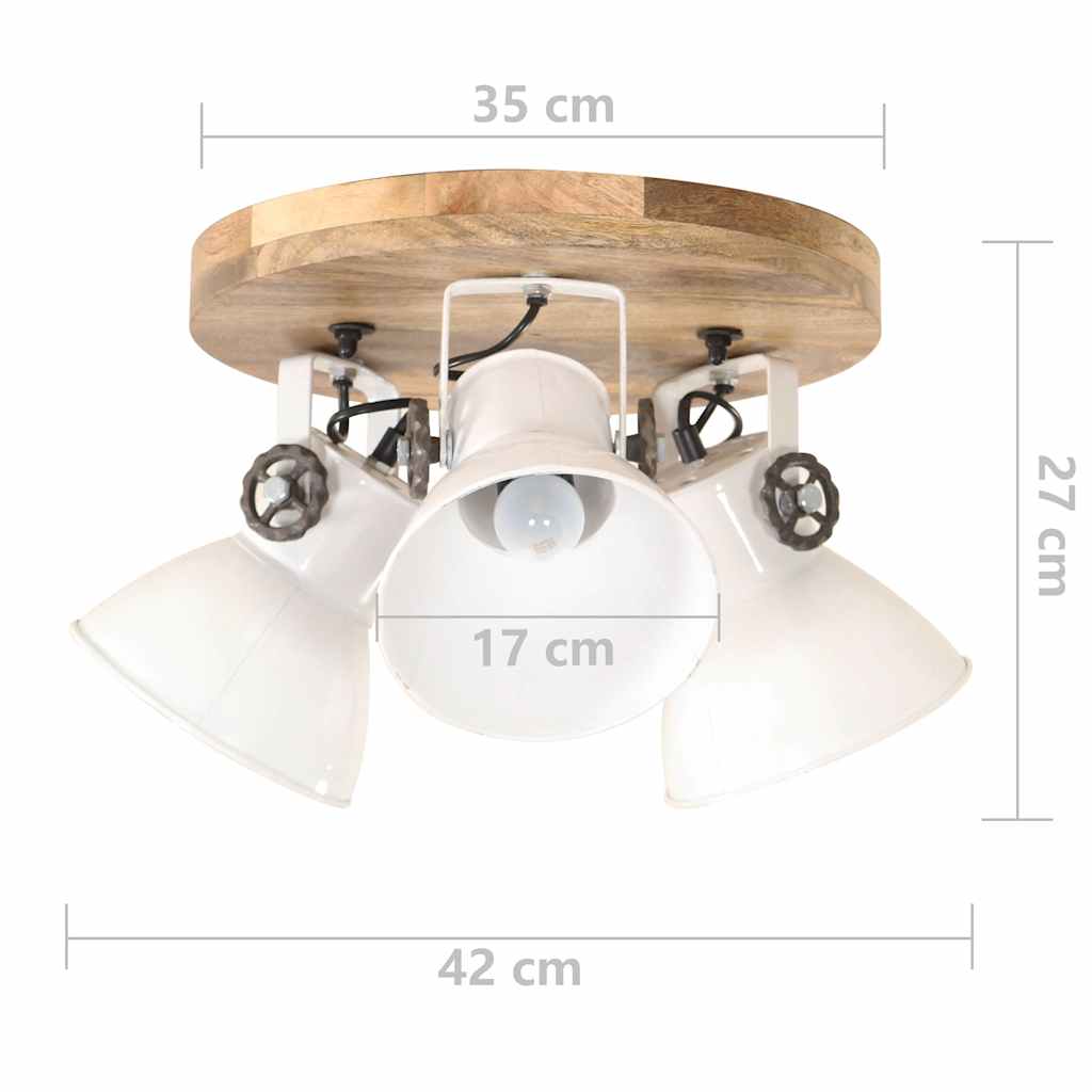 320520 vidaXL Industrial Ceiling Lamp 25 W White 42x27cm E27