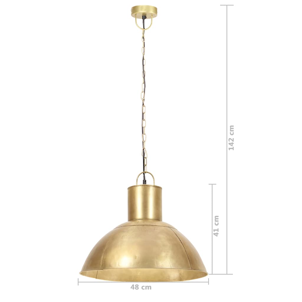 320564 vidaXL Hanging Lamp 25 W Brass Round 48 cm E27