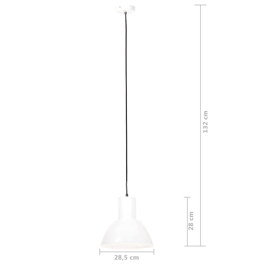 320570 vidaXL Hanging Lamp 25 W White Round 28,5 cm E27