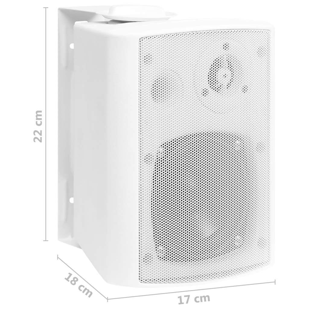 vidaXL Wall-mounted Stereo Speakers 2 pcs White Indoor Outdoor 80 W