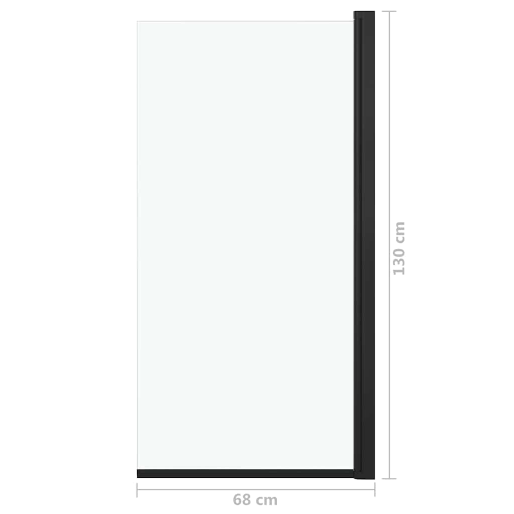 147192 vidaXL Shower Enclosure ESG 68x130 cm Black