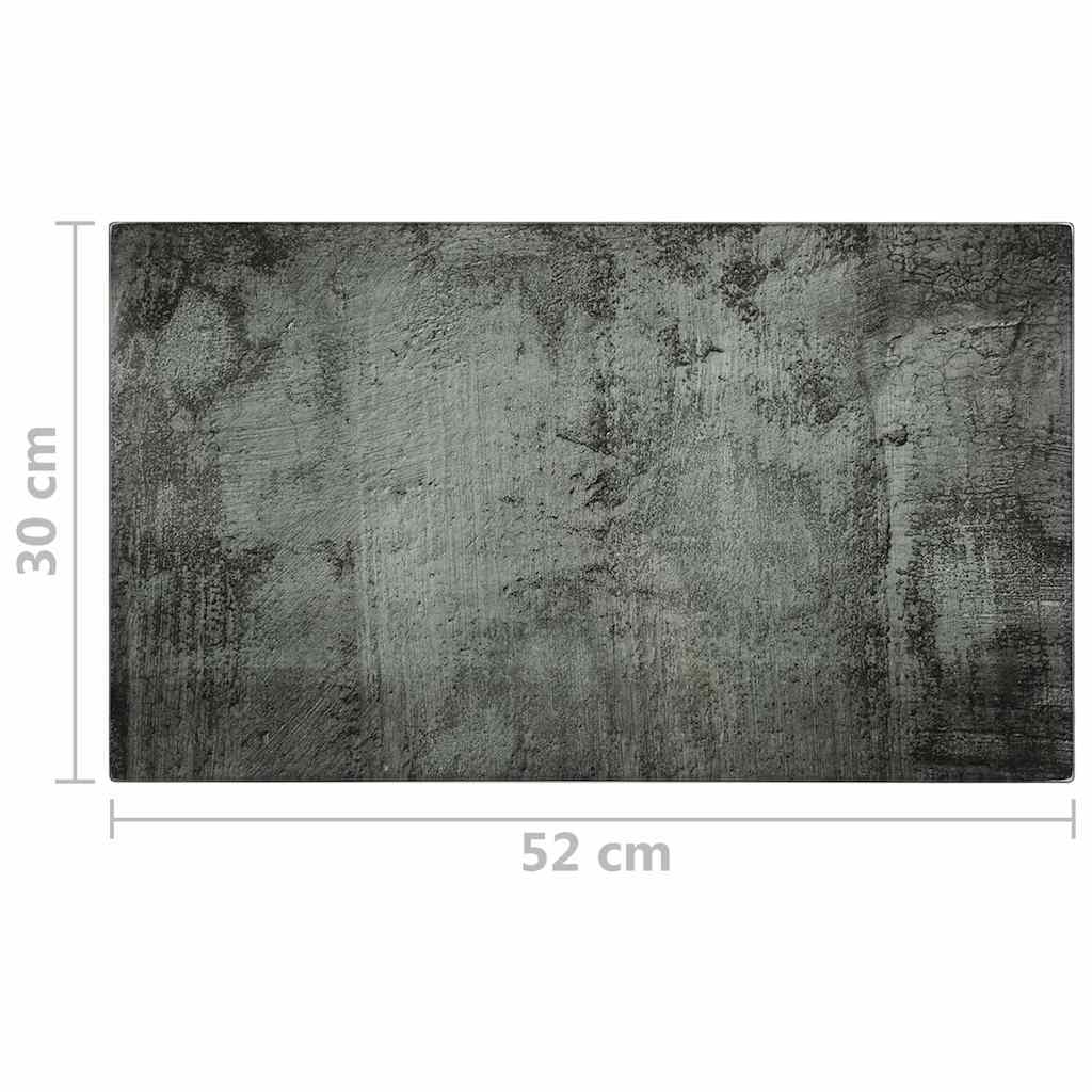 322291 vidaXL Chopping Boards 2 pcs with Concrete Pattern Tempered Glass