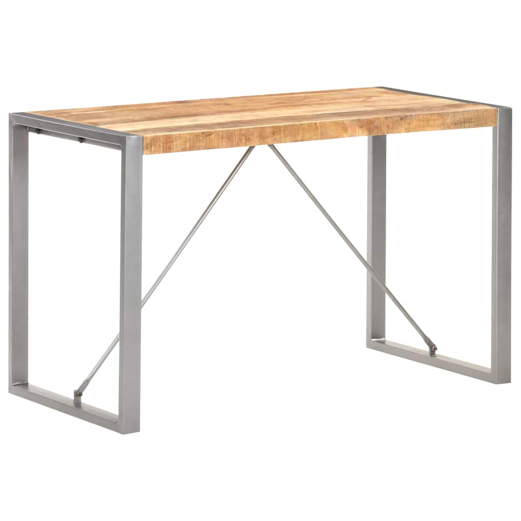 321561 vidaXL Dining Table 120x60x75 cm Solid Rough Mango Wood