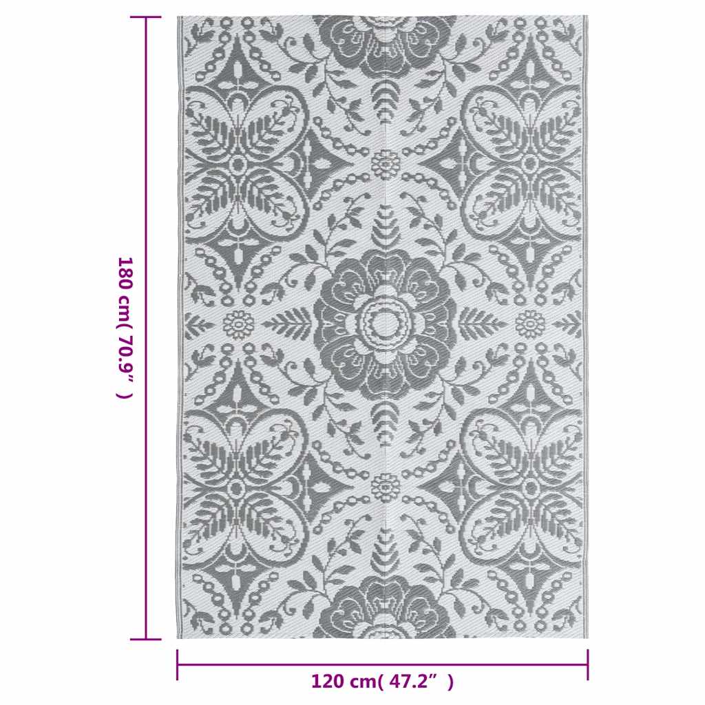 Outdoor Carpet ARAKIL Light Grey 120x180 cm PP